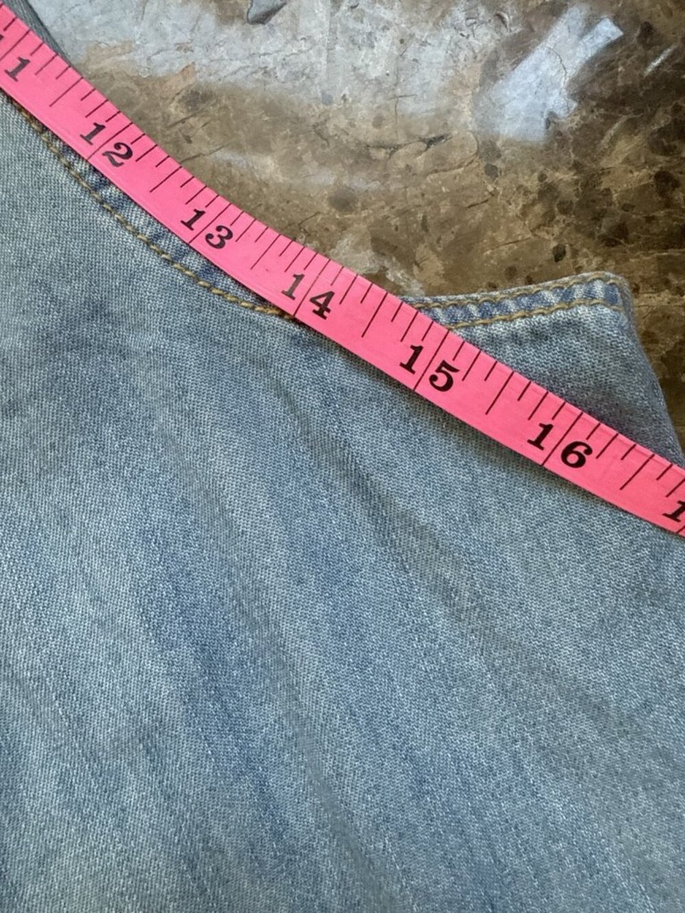 Anthropologie Wide Leg Denim Pants Women’s 32 NWT Belted Button Hem Blue - Picture 12 of 16